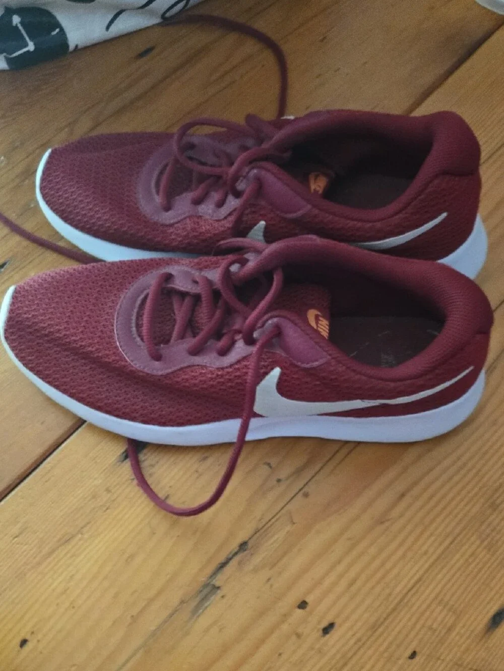 Nike Maroon Mesh Sneakers with White Swoosh Sz 8.5